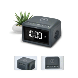 LovoUK Bluetooth Alarm Clock Speaker – Dual Alarms, FM Radio, Hands-Free Calling & 5W Dual Speakers with Rechargeable Battery