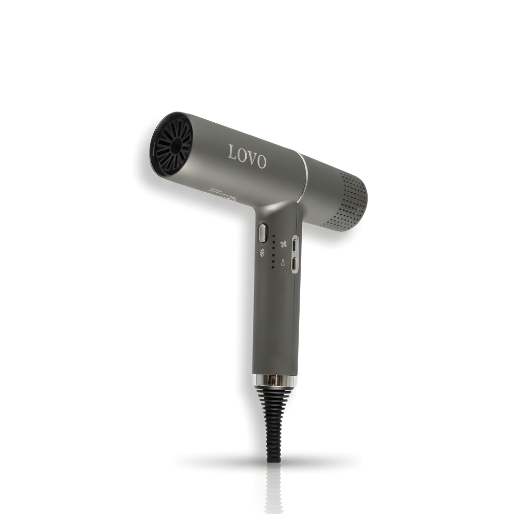 LovoUK 1600W Silver Grey Compact Hair Dryer for Hotels