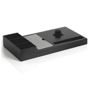 I-Type Kettle Tray | 3-in-1 Black ABS Hospitality Tray for Kettle, Cups & Beverage Sachets