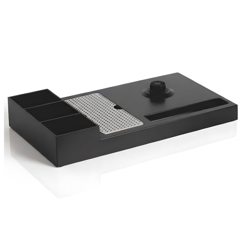 I-Type Kettle Tray | 3-in-1 Black ABS Hospitality Tray for Kettle, Cups & Beverage Sachets