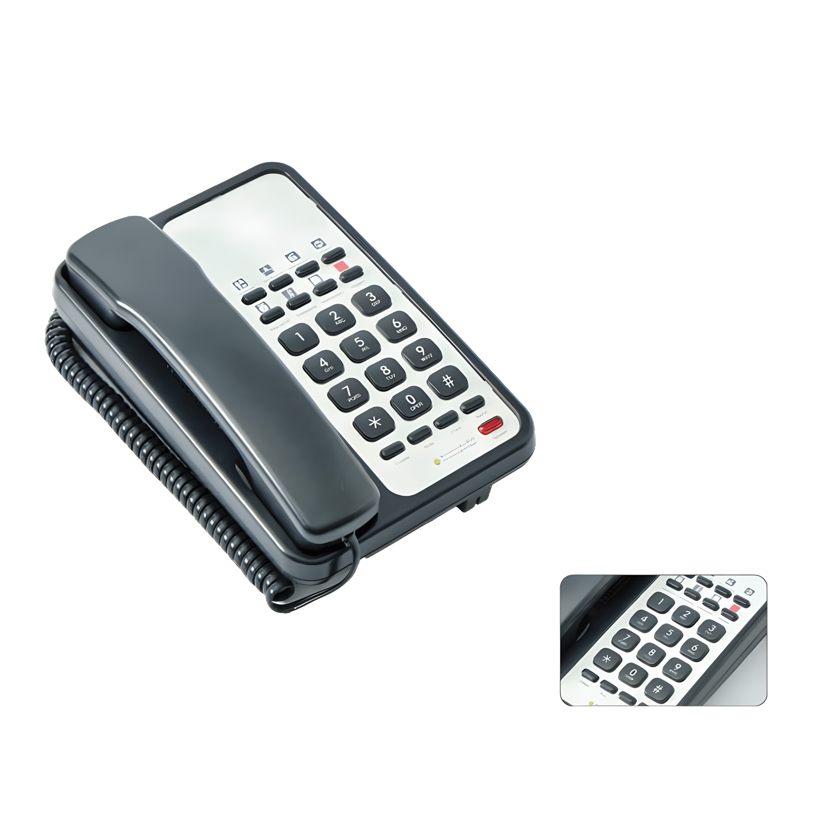 LovoUK Room Phone – One-Touch Dial, Adjustable Flash, Dual-Tone Ringing & Wall/Desk Mount