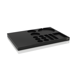 Wooden Kettle Tray | Premium Black Wood Hospitality Tray for Kettle, Cups & Beverages